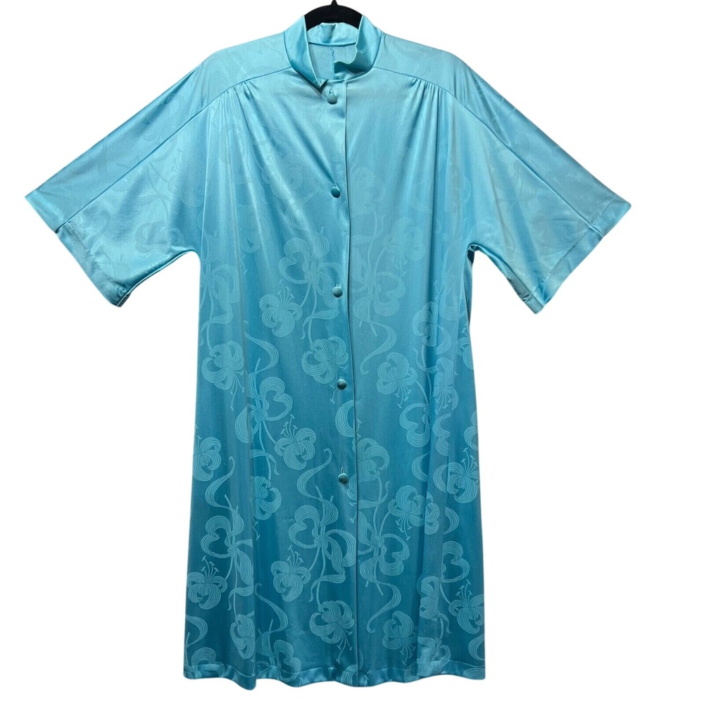 Vintage 70s‎ Vanity Fair Robe House Coat Lounger Cover Up Floral Print Medium